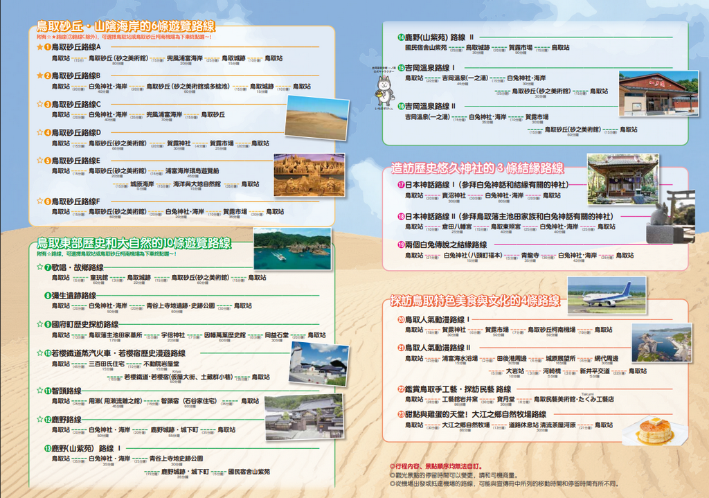 鳥取觀光計程車路線